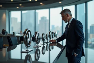 Designer automobile examine logos de voitures modernes et anciennes