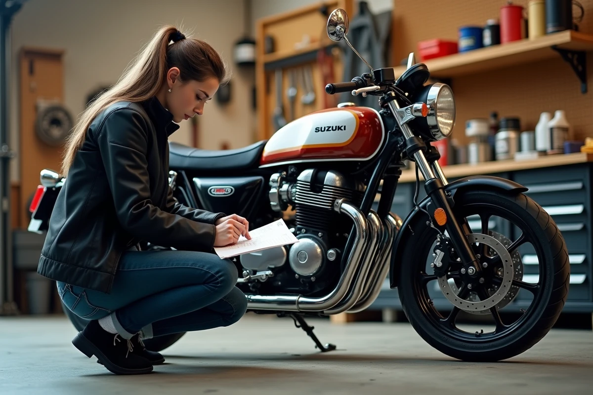 Femme consultant une checklist près d