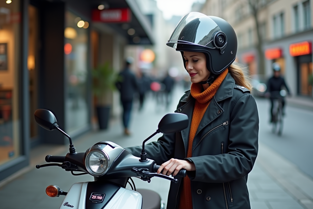 Femme vérifiant le prix d