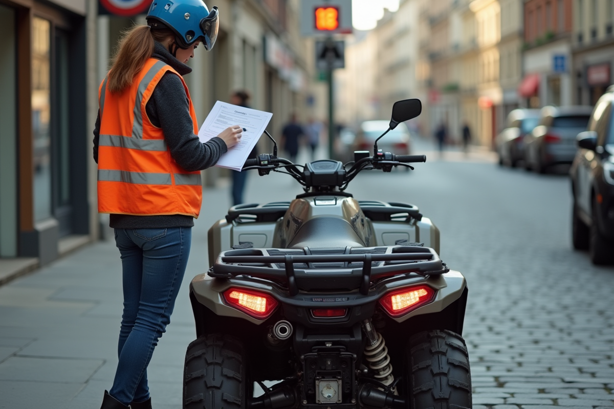 Femme vérifiant documents à côté d