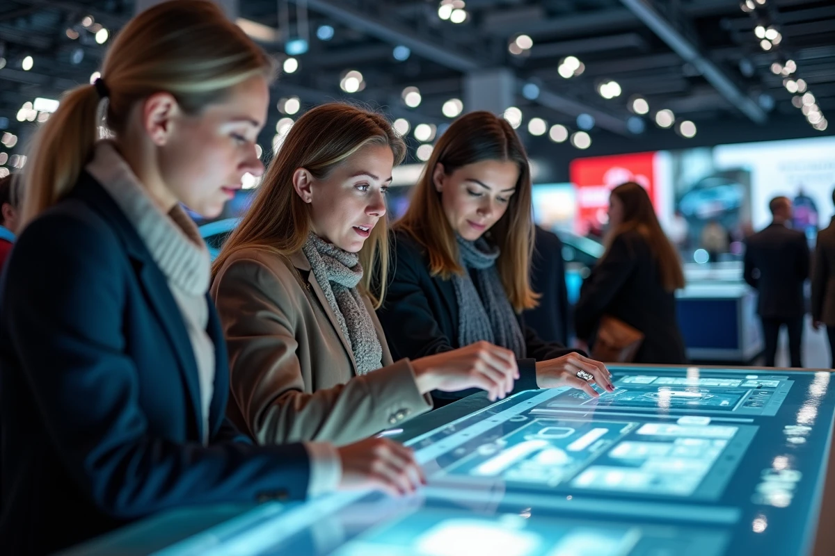 Groupe de passionnés discutant d une interface au salon de Paris 2026