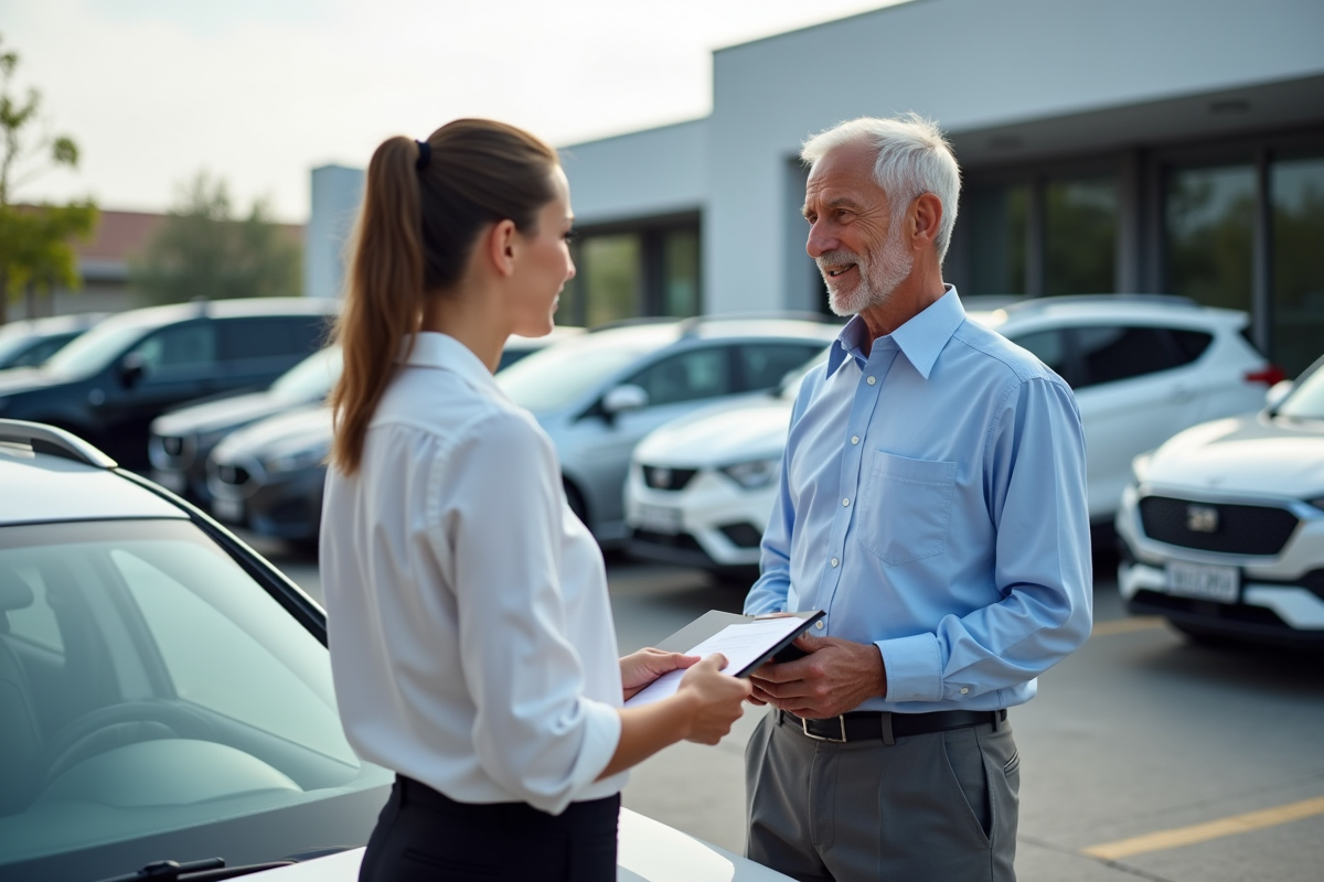 Homme d affaires discutant avec une agent d assurance