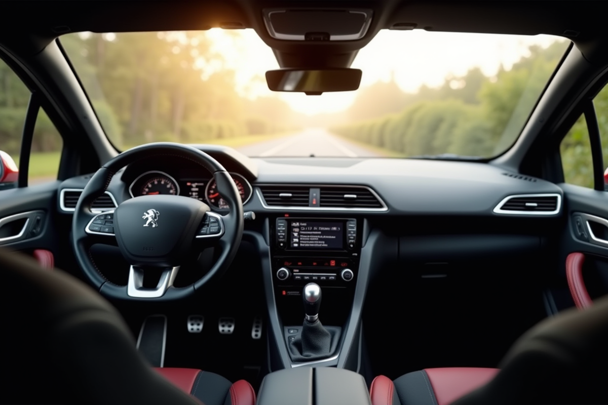 Intérieur de la Peugeot 308 GTI vue du conducteur